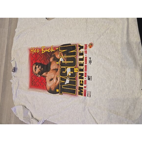 Vintage 1995 Mike Tyson McNeeley MGM  Las Vegas Deadstock T Shirt XXL Gray 2X - Picture 4 of 7
